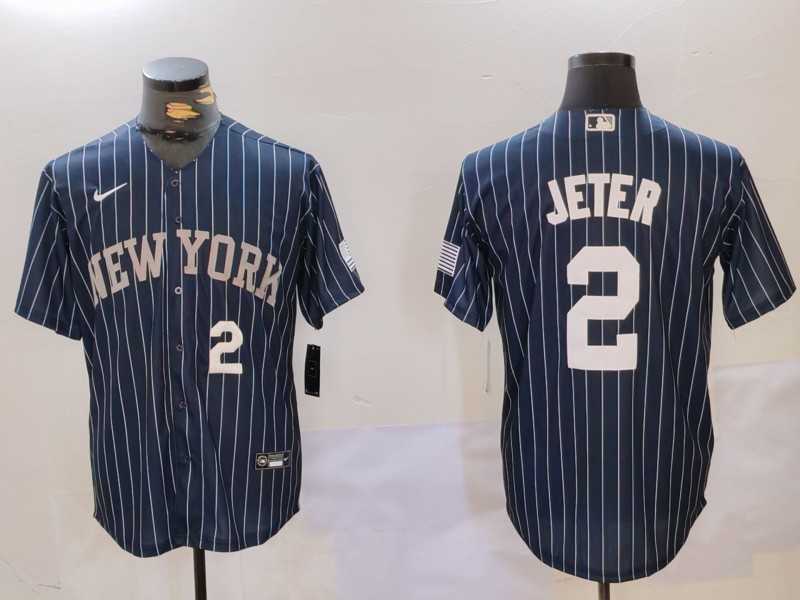 Men's New York Yankees #2 Derek Jeter Navy Pinstripe Fashion Cool Base Jerseys,We sell and wholesale Men's New York Yankees #2 Derek Jeter Navy Pinstripe Fashion Cool Base Jerseys on line form chian!